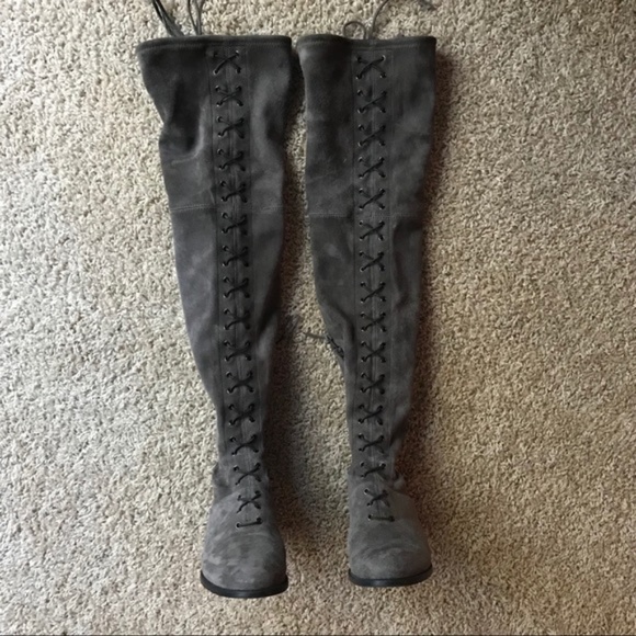 Stuart Weitzman Exes Suede Over the knee Boots 8.5 - Picture 6 of 8